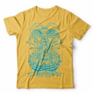 Castlemania Tee Garment Dye Mustard