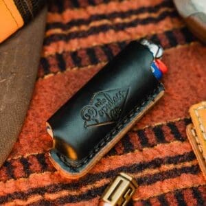 LEATHER LIGHTER SLEEVE - BLACK